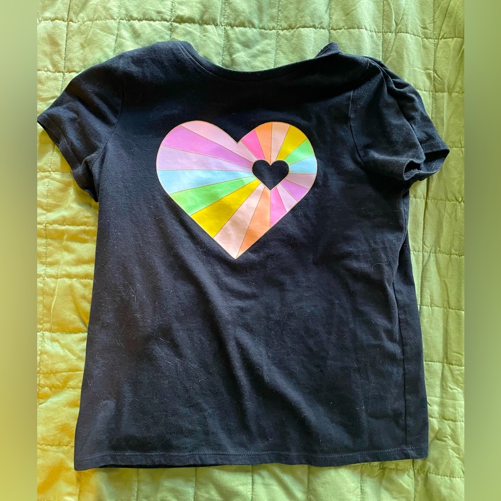 Rainbow heart shirt short sleeve